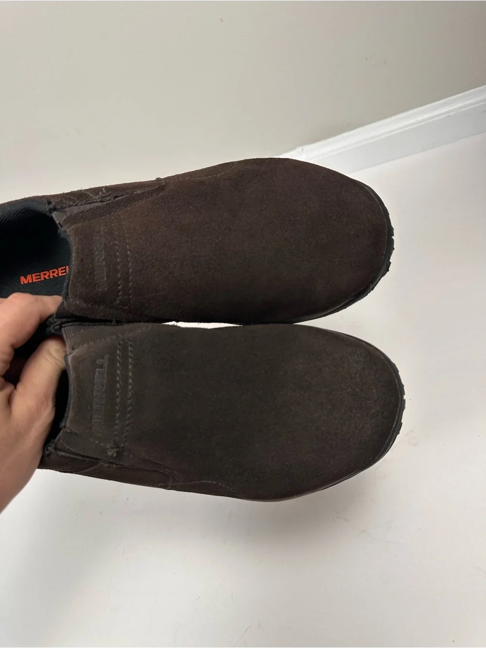 Merrell Jungle Moc Espresso Brown Suede Slip On Shoes Men’s 11
